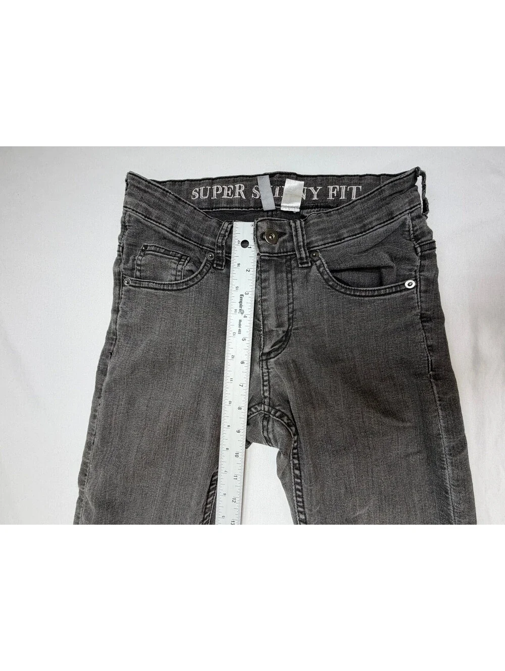 Divided by H&M Men's Super Skinny Jeans Distressed Slim Fit Stretch Size 28 Grey